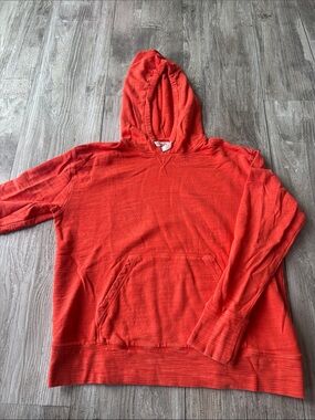 J. Crew Lightweight Hooded Pullover - Coral Red